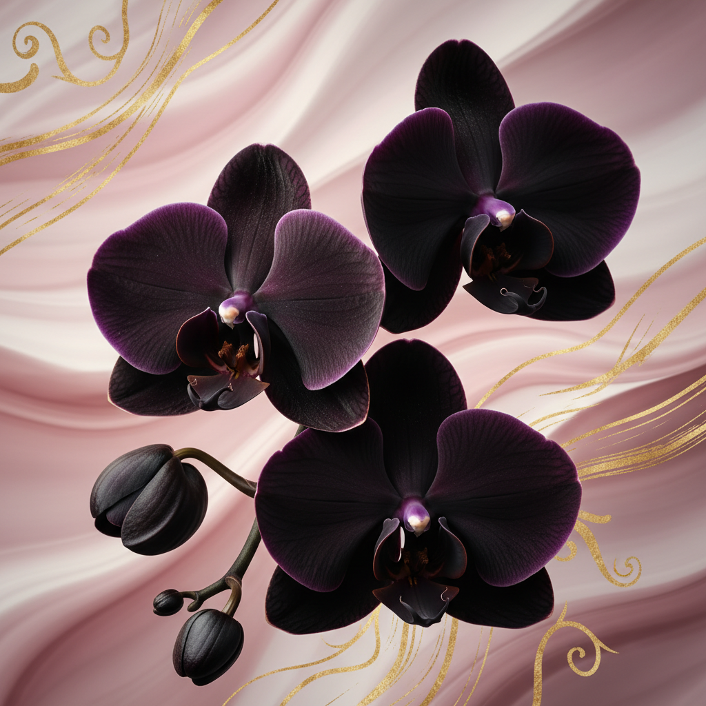 orchidée noire