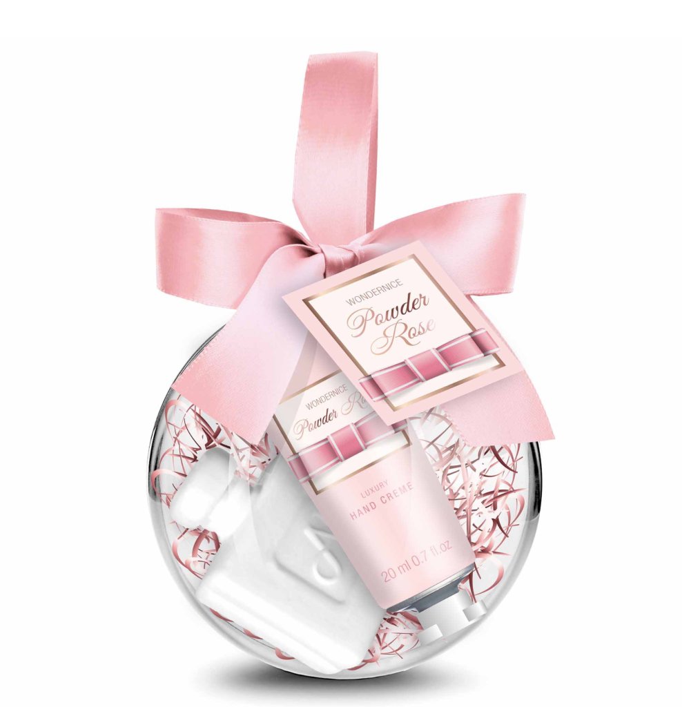 Boule cadeau rose poudre